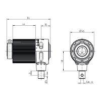 Technische Zeichnung Kegelradgetriebe 434F315