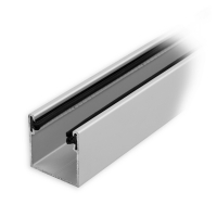 Maxi Aluminium-Führungsschiene | 28 x 28 x 28 mm | mit Neopren-Einlage | silber eloxiert silber eloxiert