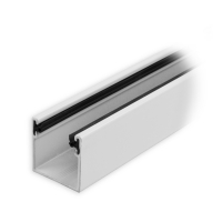 Maxi Aluminium-Führungsschiene | 28 x 28 x 28 mm | mit Neopren-Einlage | weiß lackiert weiß lackiert RAL 9010