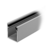 Maxi Aluminium-Führungsschiene | 35 x 28 x 35 mm | mit Neopren-Einlage | grau lackiert grau lackiert