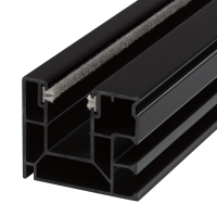 Maxi Kunststoff-Rolladen-Führungsschiene 4047 | mit Bürstendichtung | schwarzbraun | 1300mm 1300 mm