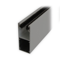 Mini-Aluminium-Führungsschiene (UH) mit Neopreneinlage | 25 x 22 x 25 mm | grau lackiert | RAL 7038