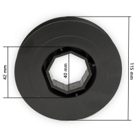Mini Gurtscheibe Ø 115 mm | für Achtkant Stahlwelle Ø 40 mm