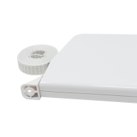Mini Rolladen-Aufschraub-Gurtwickler | Lochabstand 154 mm | schwenkbar | mit 5m Gurt | weiß