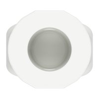 Ovale Öse aus Kunststoff | grau RAL 7035 | Innenbohrung 12 mm rund | Querbohrung 4 mm