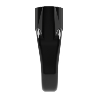 Ovale Öse aus Kunststoff | schwarz RAL 9005 | Innenbohrung 12 mm rund | Querbohrung 4 mm