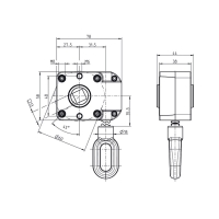 Schneckengetriebe für Markisen | 7:1 | RAL 9010 | 13mm Innenvierkant