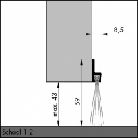 Türboden-Dichtung TB020 | Länge 1 m | aluminium pressblank