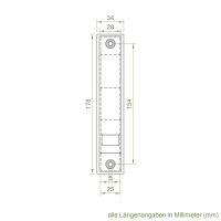 Wicklerblende für Mini Halbeinlass-Gurtwickler | Lochabstand 154 mm | Kunststoff weiß